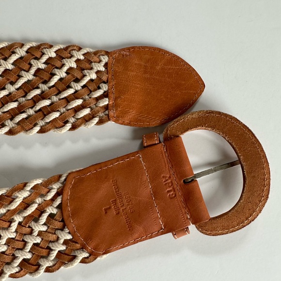 Apt 9 leather and rope braid wide belt adjustable O/S - Picture 5 of 5